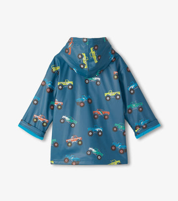 Hatley Monster Trucks Zip Up Rain Jacket